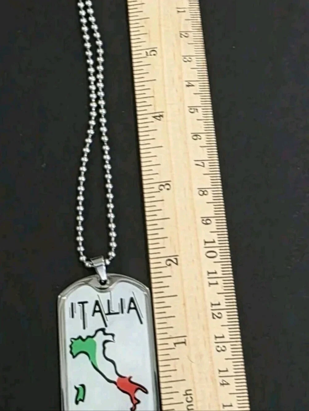 Italian Flag Necklace Pendant 22